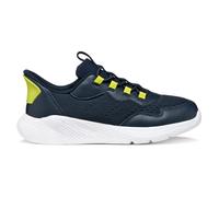 Keilsneaker GEOX "J SPRINTYE FAST IN B", Mädchen, Gr. 35, dunkelblau, grün, Mesh, Synthetik, Textil, Mesh, kontrastfarbene Details, Basic, Schuhe, Freizeitschuh mit Kontrastbesätzen, Größenschablone z