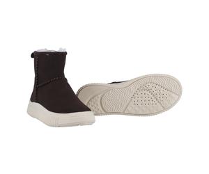 Geox Stiefelette Laquinny A (Veloursleder, warmes Innenfutter) dunkelbraun Kleinkinder Mädchen, Größe Euro (US) 34 (3)