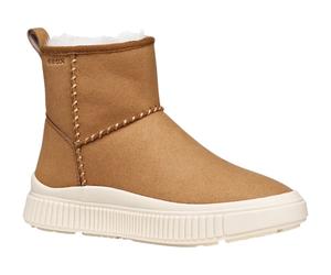 Geox Stiefelette Laquinny A (Veloursleder, warmes Innenfutter) hellbraun Mädchen, Größe Euro (US) 37 (5)