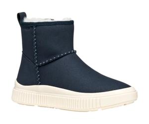 Geox Stiefelette Laquinny A (Veloursleder, warmes Innenfutter) navyblau Kleinkinder Mädchen, Größe Euro (US) 32 (1)