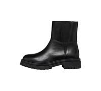 Geox Stiefelette Leder/Textil Schwarz/Schwarz - 41