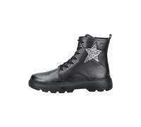 Geox Stiefelette Leder/Textil Schwarz/Silber - 34