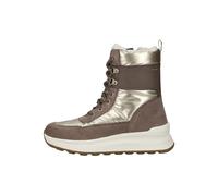 Schnürstiefelette GEOX "Geox Stiefelette Leder/Textil", Damen, Gr. 40, taupe, Leder, Textil, Schuhe Schnürstiefelette (26522032-40) taupe