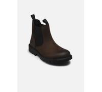Geox J SHAYLAX Boy A Chelsea Boot, Coffee/Black, 33 EU