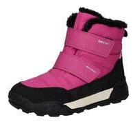 Winterboots GEOX "J TREKKYUP GIRL B AB", Kinder, Gr. 28, pink, schwarz, Synthetik, Textil, Schuhe, Klettstiefel mit Warmfutter, Größenschablone zum Download (82217436-28) pink, schwarz