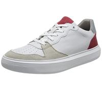 Geox U DEIVEN Sneaker, White/DK RED, 39 EU