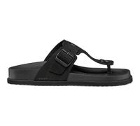 Zehentrenner GEOX "Geox Pantoletten Veloursleder", Herren, Gr. 42, schwarz, Veloursleder, Schuhe Zehentrenner (48338913-42) schwarz