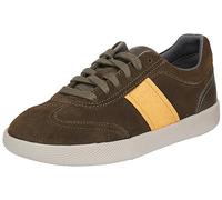 Geox U RIETI A Sneaker, Military/Mustard, 40 EU