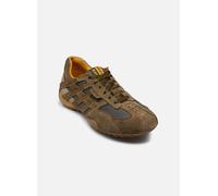 Geox Schnürschuh U SNAKE ORIGINAL – Herren Gr. 42, grün (khaki/grau), Leder/Textil, Lederinnensohle