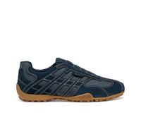 Slipper GEOX "U SNAKE ORIGINAL", Herren, Gr. 47, blau (navy), Nubukleder, Veloursleder, Schuhe Slipper, Sneaker mit Geox Spezial Membrane, Größenschablone zum Download (22283214-47)