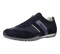 Sneaker GEOX "U WELLS A" Gr. 39, blau (navy) Herren Schuhe Stoffschuhe mit stylischem Streifen an der Seite (87021504-39)