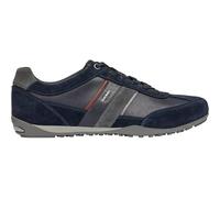 Sneaker GEOX "U WELLS C" Gr. 40, blau (navy, weinrot) Herren Schuhe Schnürhalbschuhe mit stylischem Streifen an der Seite (36502536-40)