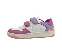 Sneaker GEOX "J WASHIBA GIRL", Mädchen, Gr. 34, rosa (weiß, rosa), Synthetik, Textil, Schuhe Sneaker, Sneaker, Freizeitschuh, Klettschuh im Retro Look (97578308-34)