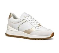 Geox Damen D DESYA A Sneaker, White/Lt Gold, 37 EU