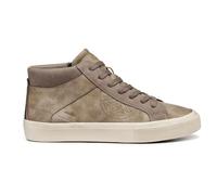 Sneaker GEOX "Geox Sneaker Lederimitat", Damen, Gr. 40, beige (taupe), Lederimitat, casual, Schuhe (88848167-40) taupe