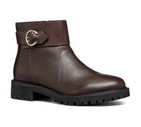 GEOX WOMAN D HOARA BIKER/AMPHIBIANS BOOTS DK BROWN 38_EU
