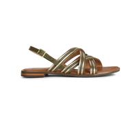 Geox Damen D Sozy Plus G Flat Sandal, SAGE/LT Gold, 38 EU