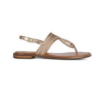 Geox D Sozy Plus E Flat Sandal, DK Gold, 40 EU