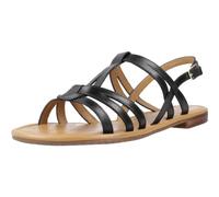 Geox Damen D Sozy S Flat Sandal, Black, 38 EU