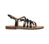 Geox Damen D Sozy S D Flat Sandal, Black/Leather, 39 EU