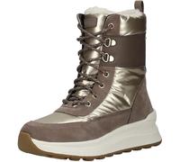 Schnürstiefelette GEOX "Geox Stiefelette Leder/Textil", Damen, Gr. 38, taupe, Leder, Textil, Schuhe (26522032-38) taupe