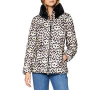 Geox Womens W CAMEI Quilted Jacket, BEIGE ANIMALIER, 44