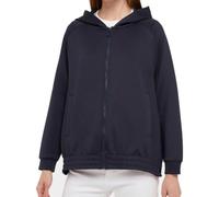 Geox Women's W Hood Zip Sweater, Navy Blazer, XL
