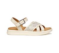 Geox Xand Sandalen beige silber D65PAB für Damen, beige, Größe 36 EU