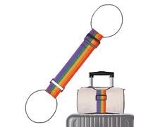 Gepäck-Verbindungsgurte - Regenbogen, Verstellbarer Diebstahlschutz-Verlängerungsgürtel, Gepäck-Befestigungsgurt, Für Reiserucksack, Handgepäck, Reisetasche, Trolley, Geldbörse, Motorrad | Langlebiges