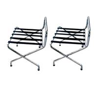 Gepäckablage mit Wandschutz - 2er Pack Kofferständer Gross, Kofferablage Klappbar, Kofferbock Edelstahl, Kofferhocker für Koffer Reisetaschen Schlafzimmer Gästezimmer Hotel