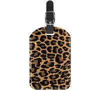Gepäckanhänger,2er-Pack Etiketten,Kofferanhänger,moderner klassischer Leopardenmuster,Gepäckanhänger Sichtschutz Reisetasche