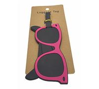 Gepäckanhänger aus Silikon und PVC, Kofferanhänger für lustige Reisegepäcke, Luggage ID Tag (Sonnenbrille)