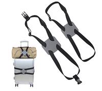 Gepäckspanngurt, Gepäckgurte, Taschenspanner zum Hinzufügen Einer Tasche, einfach zu transportieren, Koffer, elastischer Gurt, Grau, 2 Stück