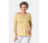 Gepflegter Ajour-Pullover mit femininen Durchbrüchen gelb 42