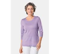 Gepflegter Ajour-Pullover mit femininen Durchbrüchen lila 40