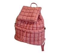 Gepolsterter Rucksack aus Nylon, Schulrucksack für Teenager, lässiger Rucksack, geräumiger Laptop-Rucksack für Universität, Arbeitsreisen, mit Schultergurten, Wassermelonenrot, Consulte la descripción