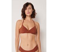 Gepolstertes Triangel-bikinioberteil Premium Fit Braun 2