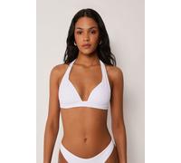Gepolstertes Triangel-bikinioberteil Premium Fit Weiß 1