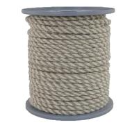 Gepotex Leinenseil/Wollseil/Seil aus Leinen und Wolle/geflochten Natur Durchmesser ca. 6mm - Länge: 50 Meter - hergestellt aus naturbelassenem Leinengarn und Schurwolle