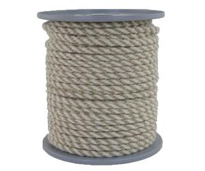 Gepotex Leinenseil/Wollseil/Seil aus Leinen und Wolle/geflochten Natur Durchmesser ca. 6mm - Länge: 50 Meter - hergestellt aus naturbelassenem Leinengarn und Schurwolle