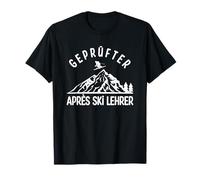 Geprüfter Après Ski Lehrer Herren Outfit Skifahren Ski T-Shirt