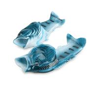 GEQ Fisch Sandalen, Hausschuhe, Schlappen, Pool-, Strand-, Duschschuhe, Geschenk für Angler, Unisex Sandalen, Männer, Frauen & Kinder (Blau, numeric_40)