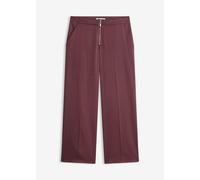 Bundfaltenhose BONPRIX, Damen, Gr. 44, N-Gr, lila (kakaobraun), Obermaterial: 67% Polyester, 32% Viskose, 1% Elasthan, loose fit, Hosen, in kakaobraun, mit Bundfalten, Barrel-Schnitt, Loose Fit (33437