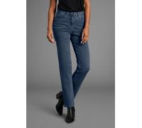 Gerade Jeans ARIZONA "Annett", Damen, Gr. 18, K + L Gr, blau (blau stone), Jeans, Obermaterial: 98% Baumwolle, 2% Elasthan, clean, Basic, normal lang, Jeans, bequeme Passform, 5-Pocket-Style, hohe Tai