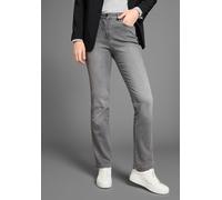Gerade Jeans ARIZONA "Annett", Damen, Gr. 38, N-Gr, grau (grau used), Jeans, Obermaterial: 98% Baumwolle, 2% Elasthan, clean, Basic, normal lang, Jeans, bequeme Passform, 5-Pocket-Style, hohe Taille,