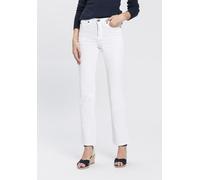 Gerade Jeans ARIZONA "Comfort-Fit", Damen, Gr. 42, N-Gr, weiß, Jeans, Obermaterial: 98% Baumwolle, 2% Elasthan, Basic, normal lang, Jeans, High Waist, Topseller (510157-42) weiß