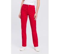 Gerade Jeans ARIZONA "Comfort-Fit", Damen, Gr. 80, L-Gr, rot, Jeans, Obermaterial: 98% Baumwolle, 2% Elasthan, Basic, normal lang, Jeans, High Waist (96137054-80) rot