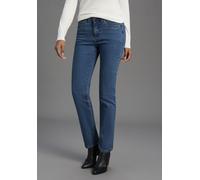 Gerade Jeans ARIZONA "Comfort-Fit", Damen, Gr. 84, L-Gr, blau (blau stone), Jeans, Obermaterial: 98% Baumwolle, 2% Elasthan, Basic, normal lang, Jeans, High Waist (257085-84) blau stone