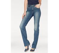 Gerade Jeans ARIZONA "Curve-Collection", Damen, Gr. 38, N-Gr, blau (blau used), Jeans, Obermaterial: 99% Baumwolle, 1% Elasthan, Basic, normal lang, Jeans, hohe Leibhöhe, rinsed Waschung, cleaner Look