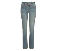 Gerade Jeans ARIZONA "Kontrastnähte", Damen, Gr. 38, N-Gr, blau (dirty blau u), Jeans, Obermaterial: 98% Baumwolle, 2% Elasthan, Basic, schmal lang, Jeans, niedrige Leibhöhe, in 5-Pocket-Form, Used-Lo